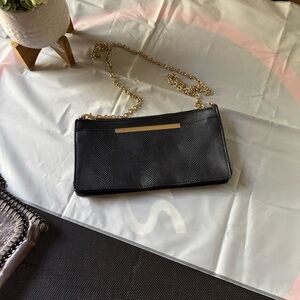 Aldo Black Clutch with Gold Accent